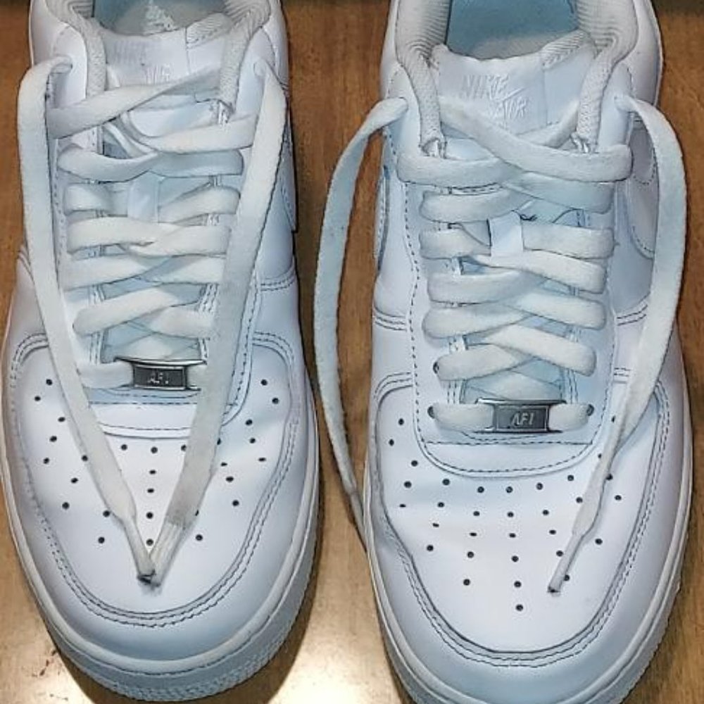 Nike Air Force 1's Size 9 Pure White.  Worn but in great condition